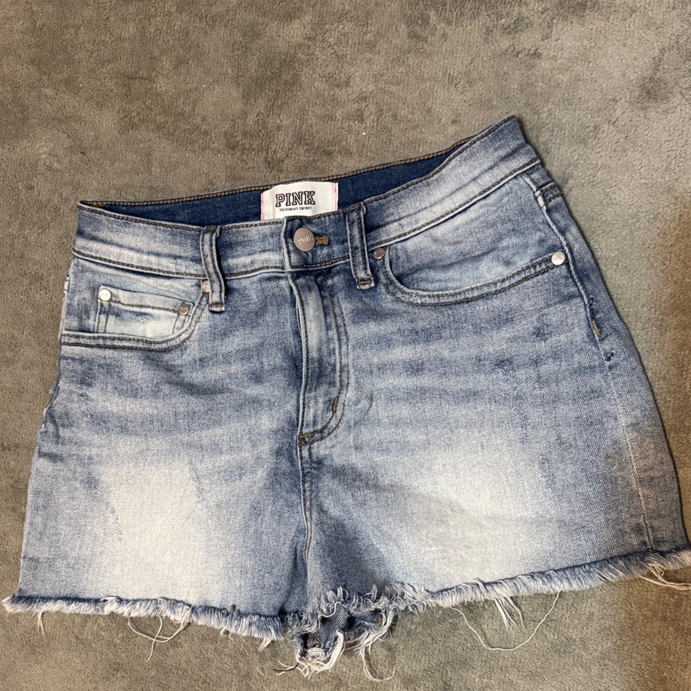 PINK Victoria's Secret Blue Denim Shorts